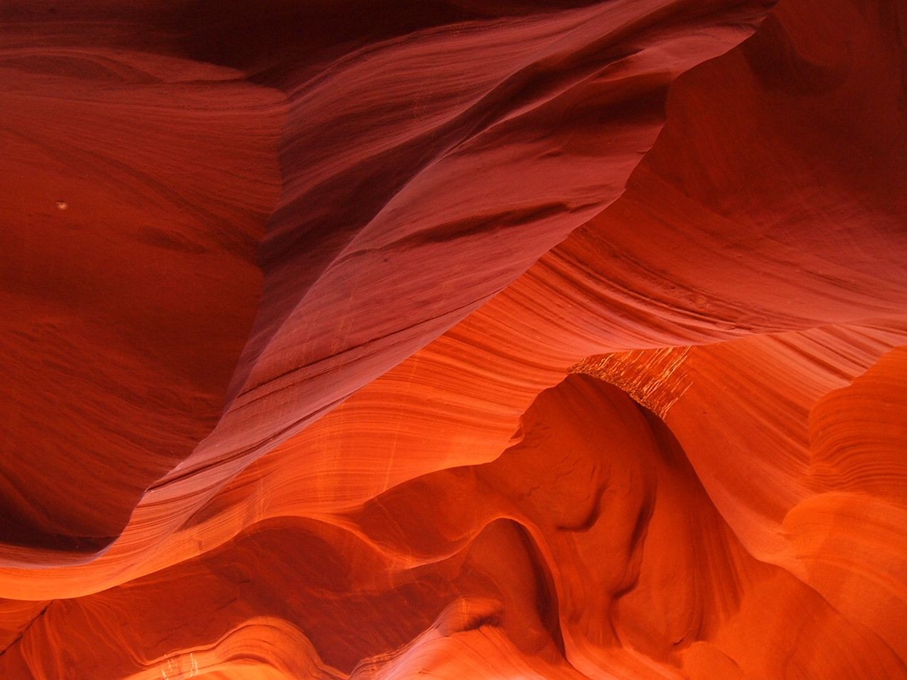 Photo of the Red Rock and Sharp Angles of Antelope Canyon Utah