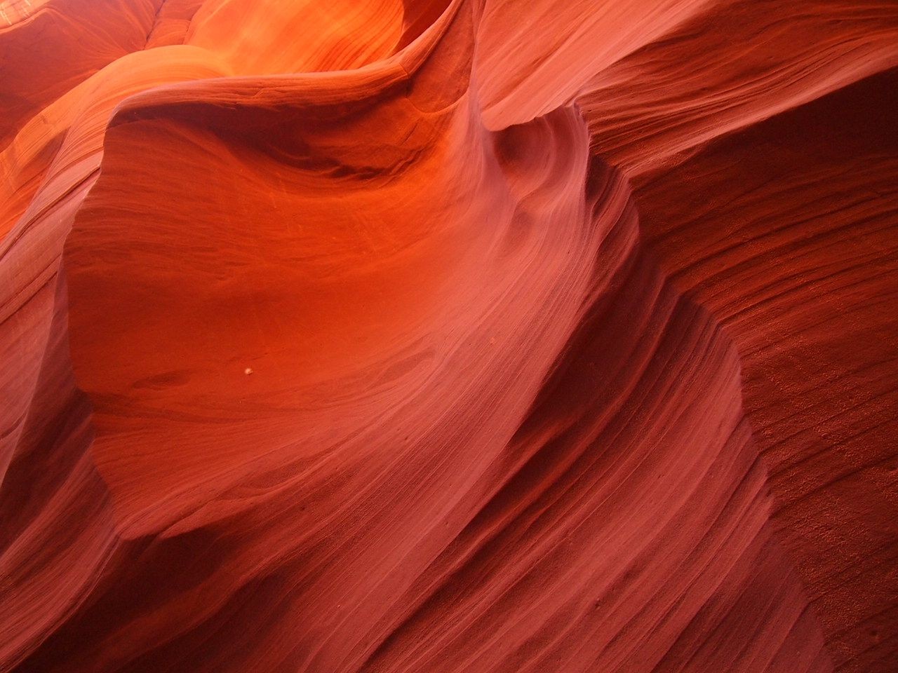 Photo of the Red Rock and Sharp Angles of Antelope Canyon Utah